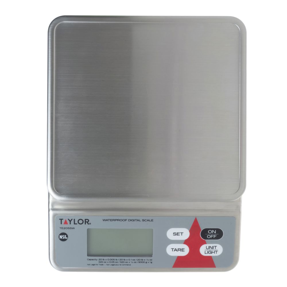 Taylor 11lb Waterproof Digital Kitchen Scale and Food Scale for