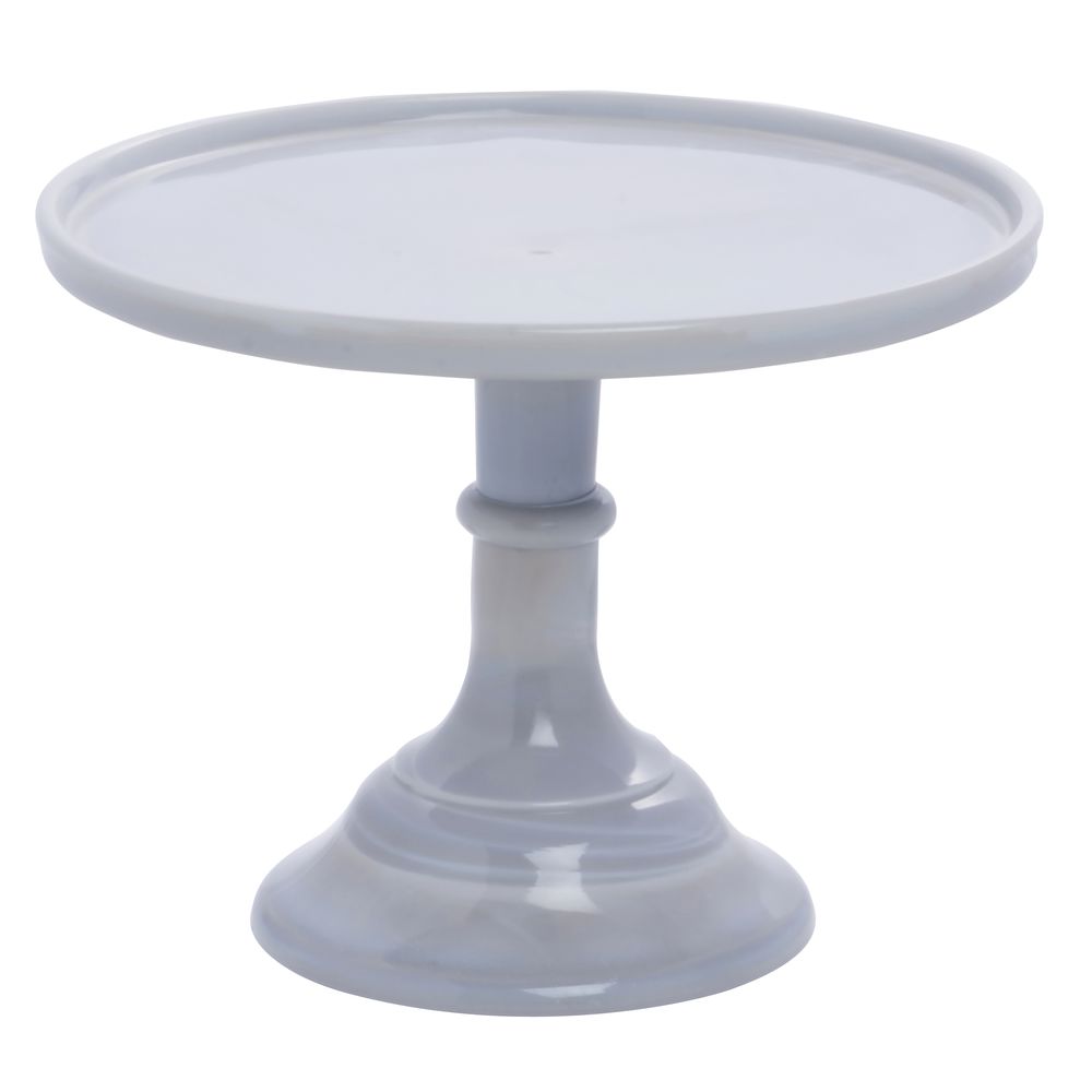 CAKE STAND, GLASS, 9DIAX7, GREY MARBLE