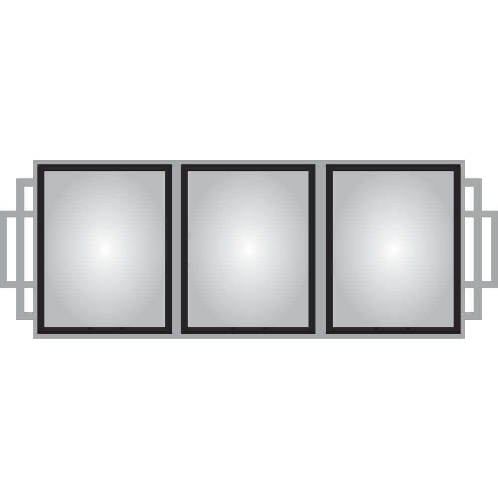 Expressly HUBERT® Sintra Plastic Matte Silver Wall Mount Menu Board