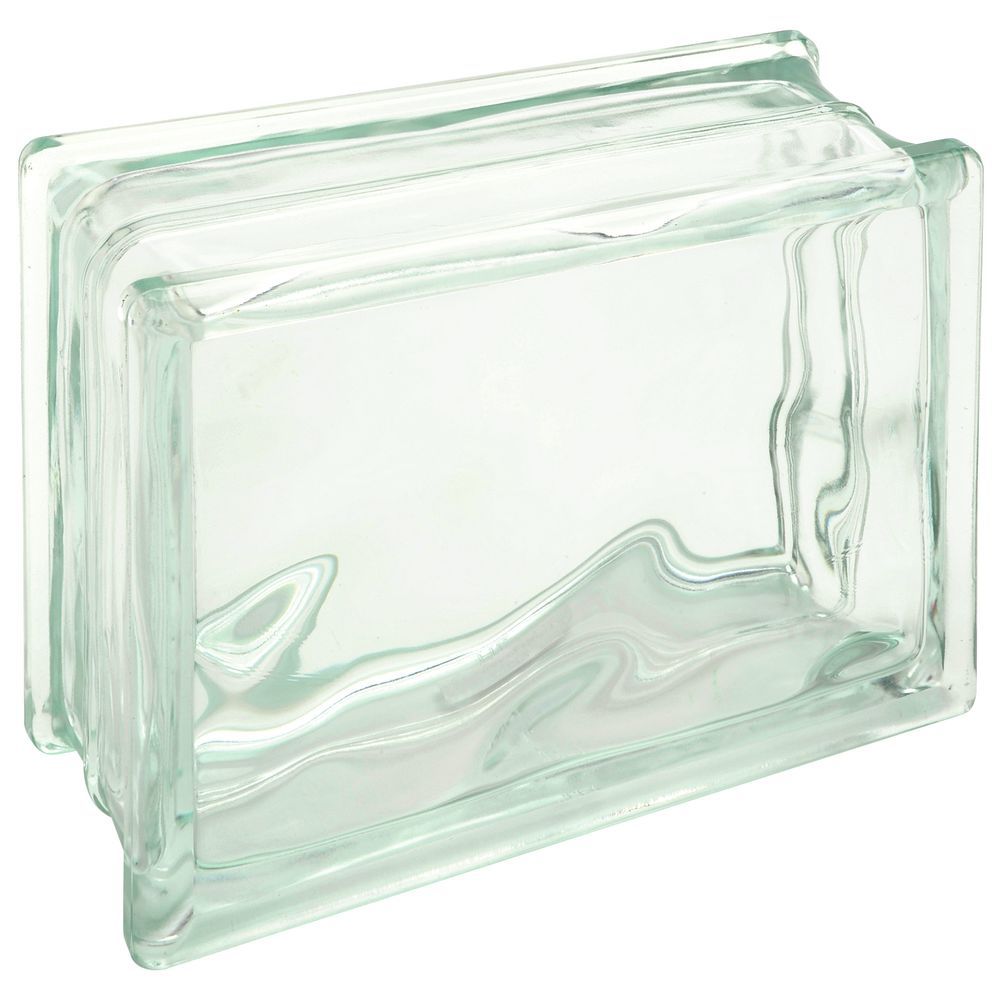 Clear Acrylic Glass Block 8"L x 8"W x 3"H