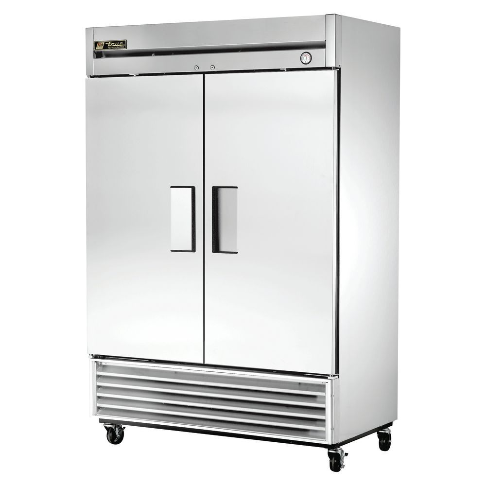 True T-49-HC T Series Reach-In Two Section Refrigerator w/ Two Solid Swing Doors And Six PVC Coated Shelves