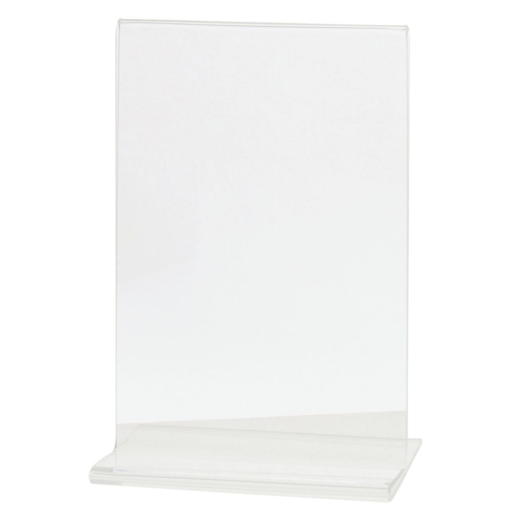 Vertical Easel Style Clear Plastic Sign Holder 6"H x 4"L