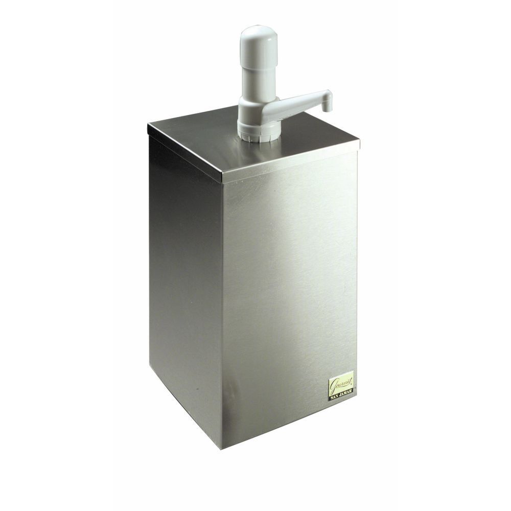 Server Rectangular 4 Pump Stainless Steel Condiment Dispenser - 20 1/8L x 8  3/4W x 14 1/2H