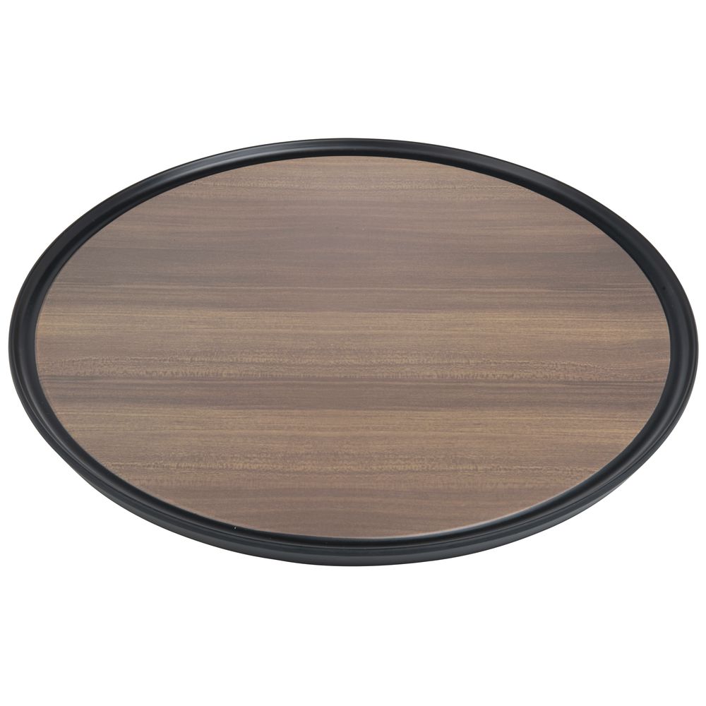 Wood Round Tray- Dark