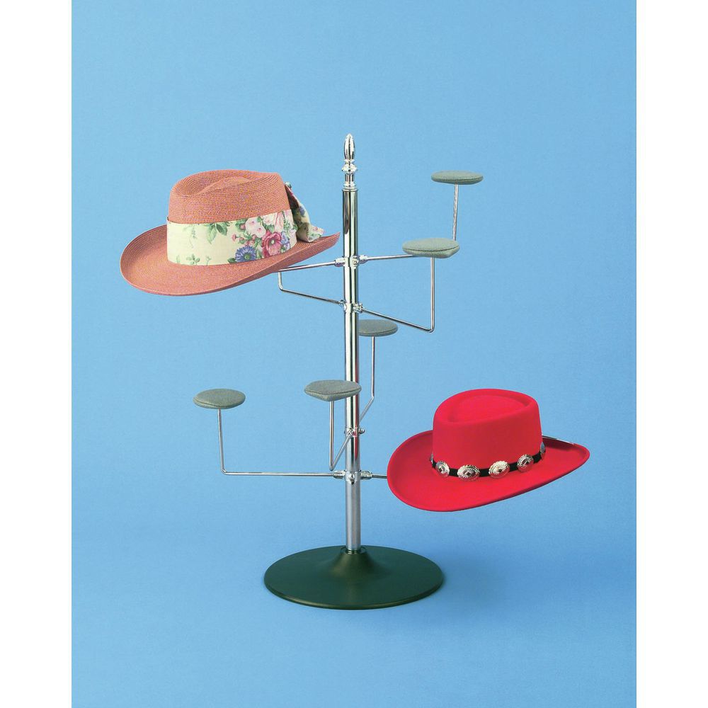 Rotating Hat Display, Countertop, Holds 8 Hats