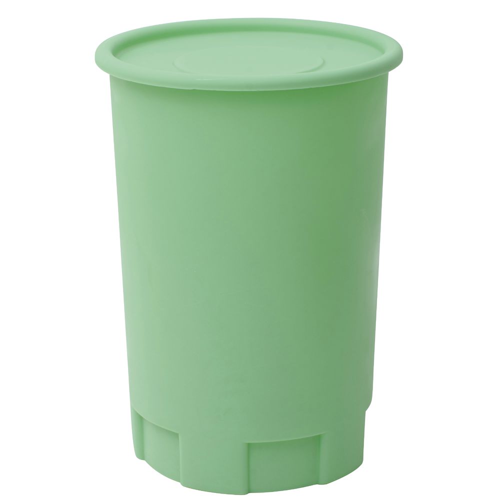 30 Plastic Round Container™ With Lid - 21"Dia x 30"H