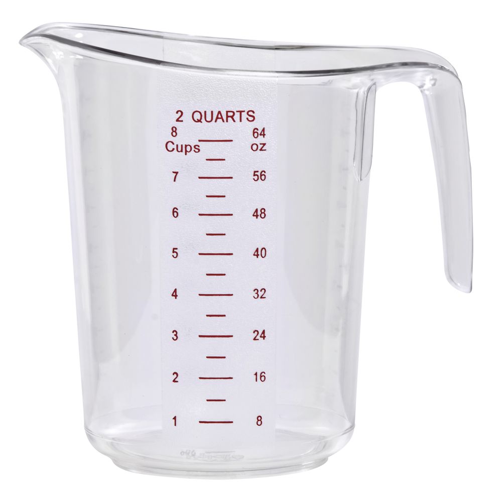 HUBERT® 2 qt Clear Polycarbonate Measuring Cup