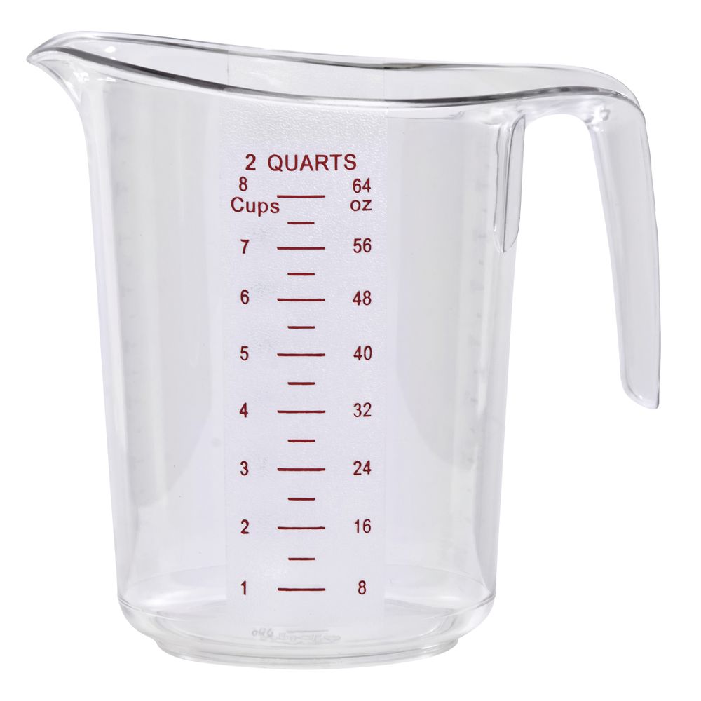 HUBERT 2 Qt Clear Polycarbonate Measuring Cup