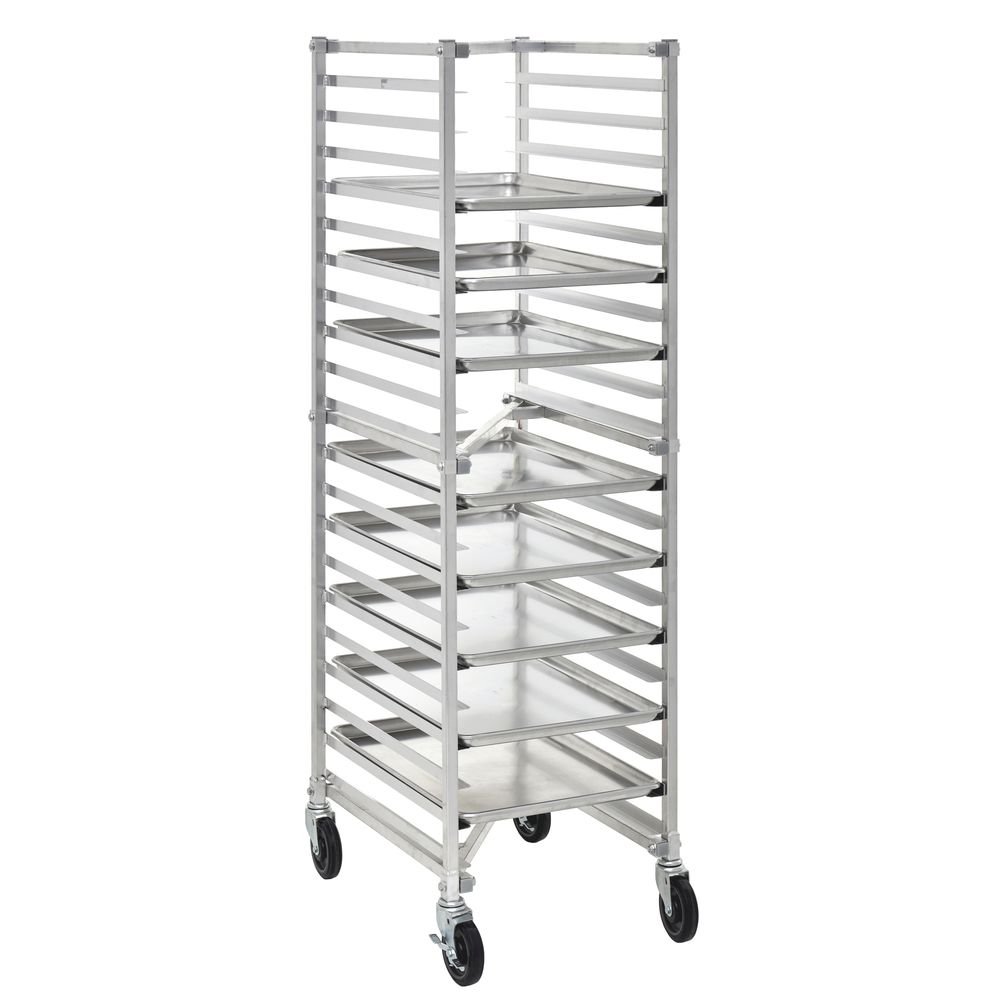 HUBERT® Aluminum 20 Pan Mobile Nesting Bun Pan Z-Rack 20 1/4
