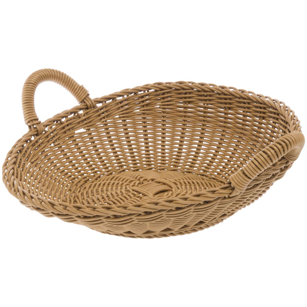 Small Washable Wicker Sloped Round Basket 14 3/4"Dia