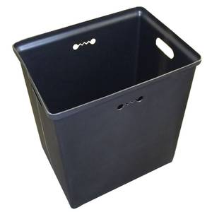 Hubert 42 Gal Black Plastic Trash Receptacle - 26L x 20W x 40H