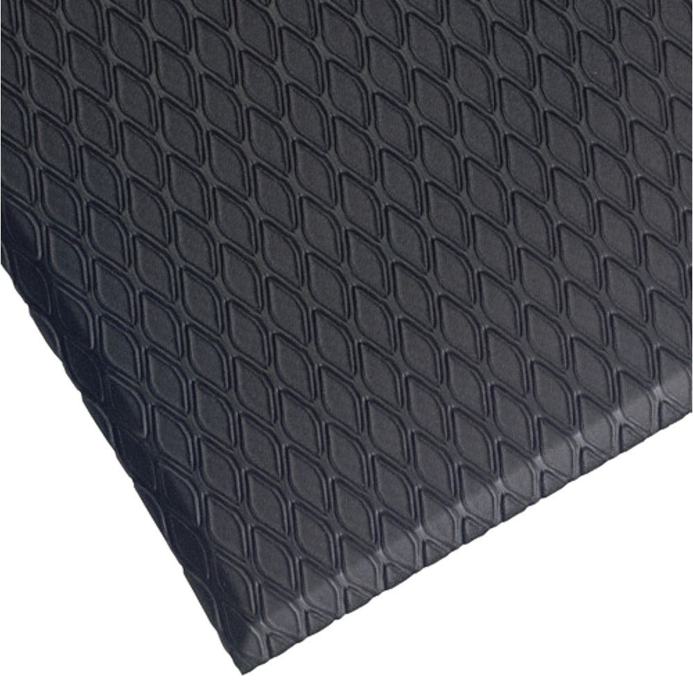 HUBERT® Charcoal Nitrile PVC Foam Cushion Max Anti-Fatigue Mat - 5'L x 3'W  x 5/8H