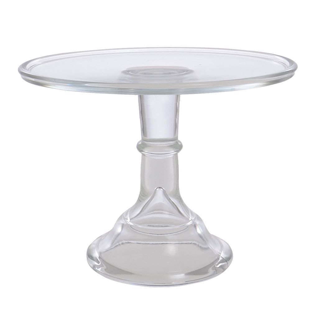 CAKE STAND, GLASS, 10DIAX8H, CRYSTAL