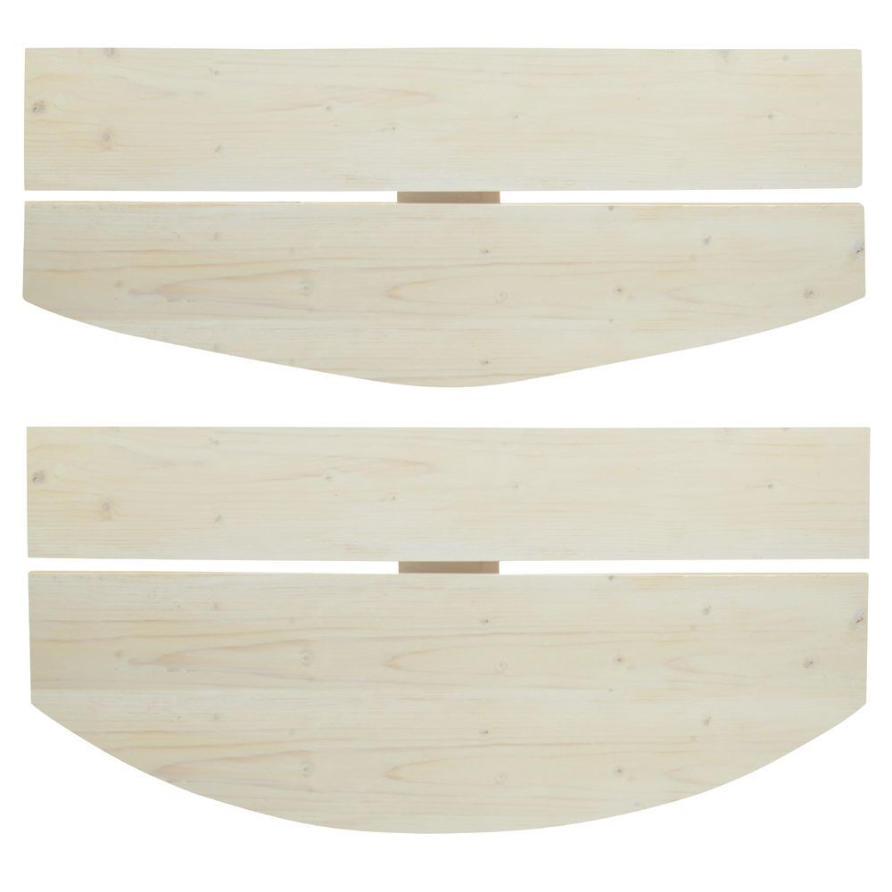 Expressly Hubert Front Contour Whitewashed Pine Wood Shelves