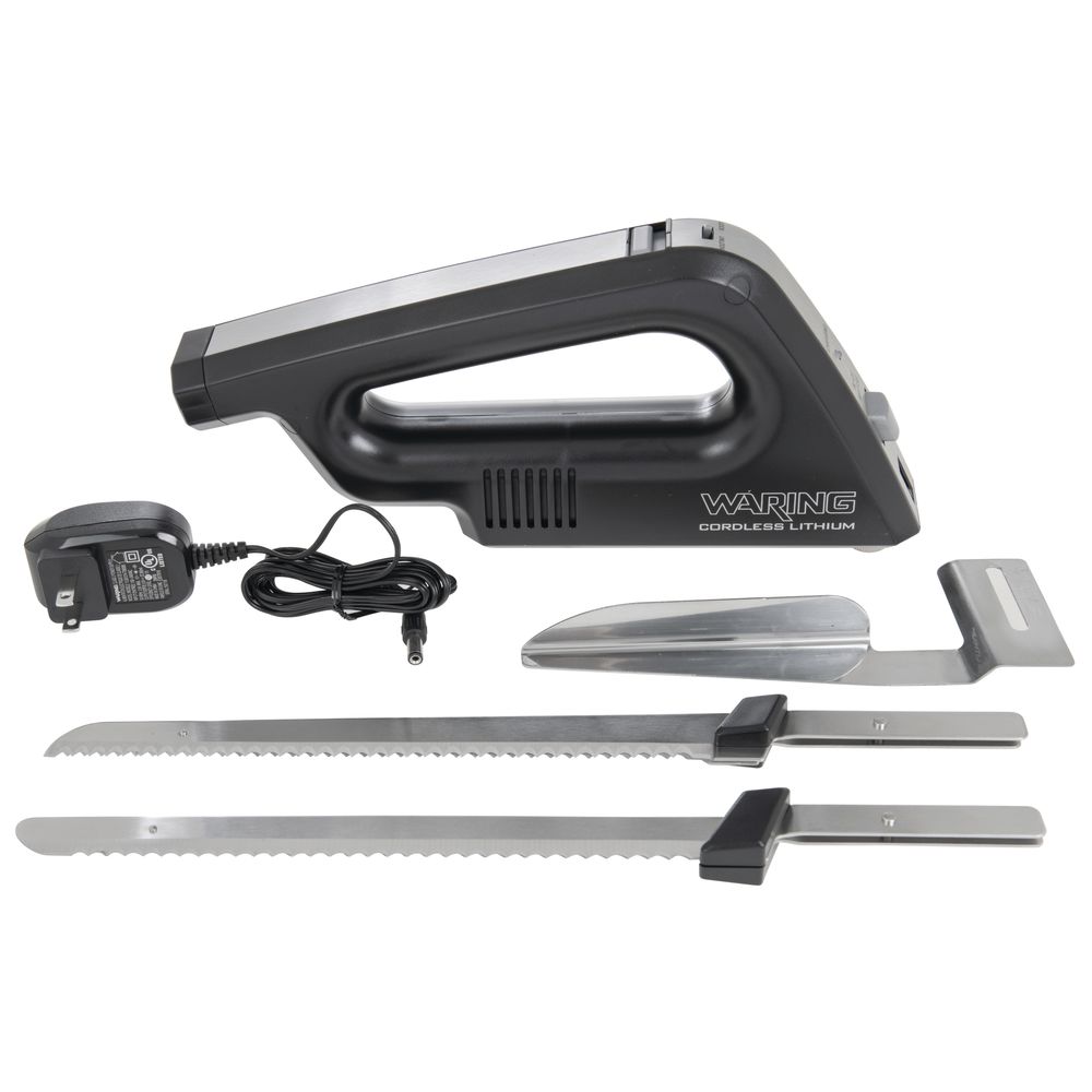 Waring Commercial Cordless Lithium Electric Knife Powered by Heavy-Duty  Brushless DC Motor