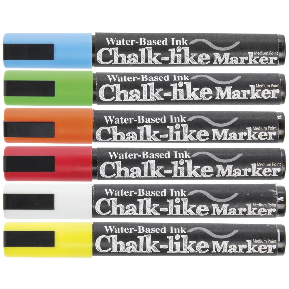 Securit Bright Colors Fine Point Chalk Markers Set of 4