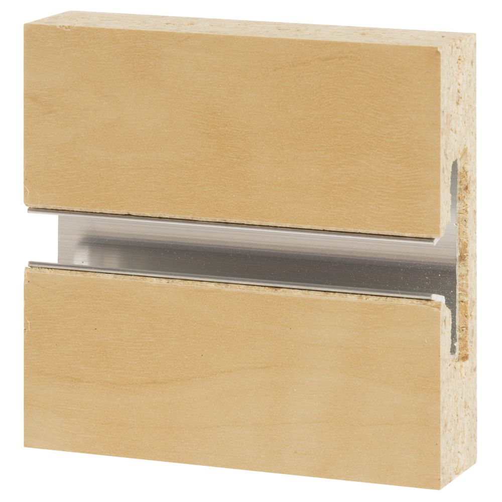 8' x 4' Birch Slatwall with Aluminum Insert