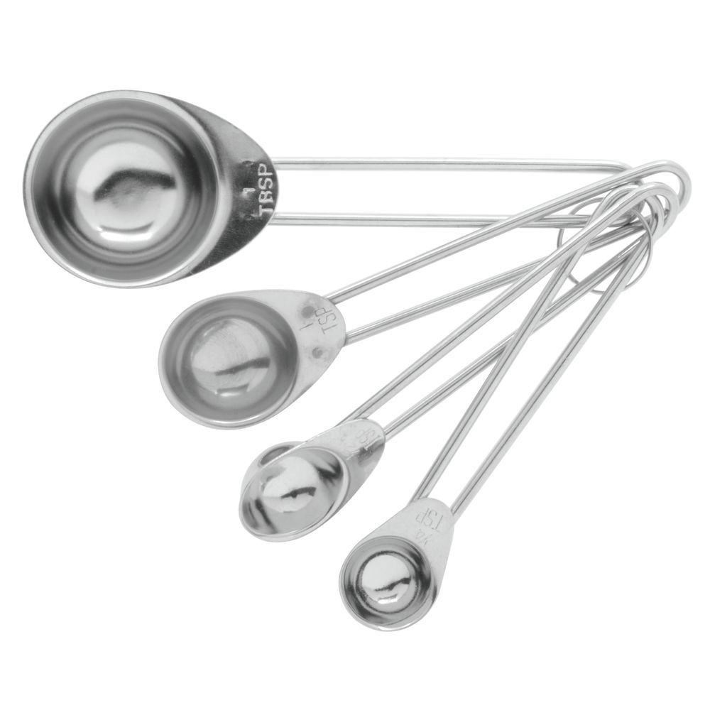 4pcs/set Measuring Spoons Steel Metal Teaspoon D5G2 