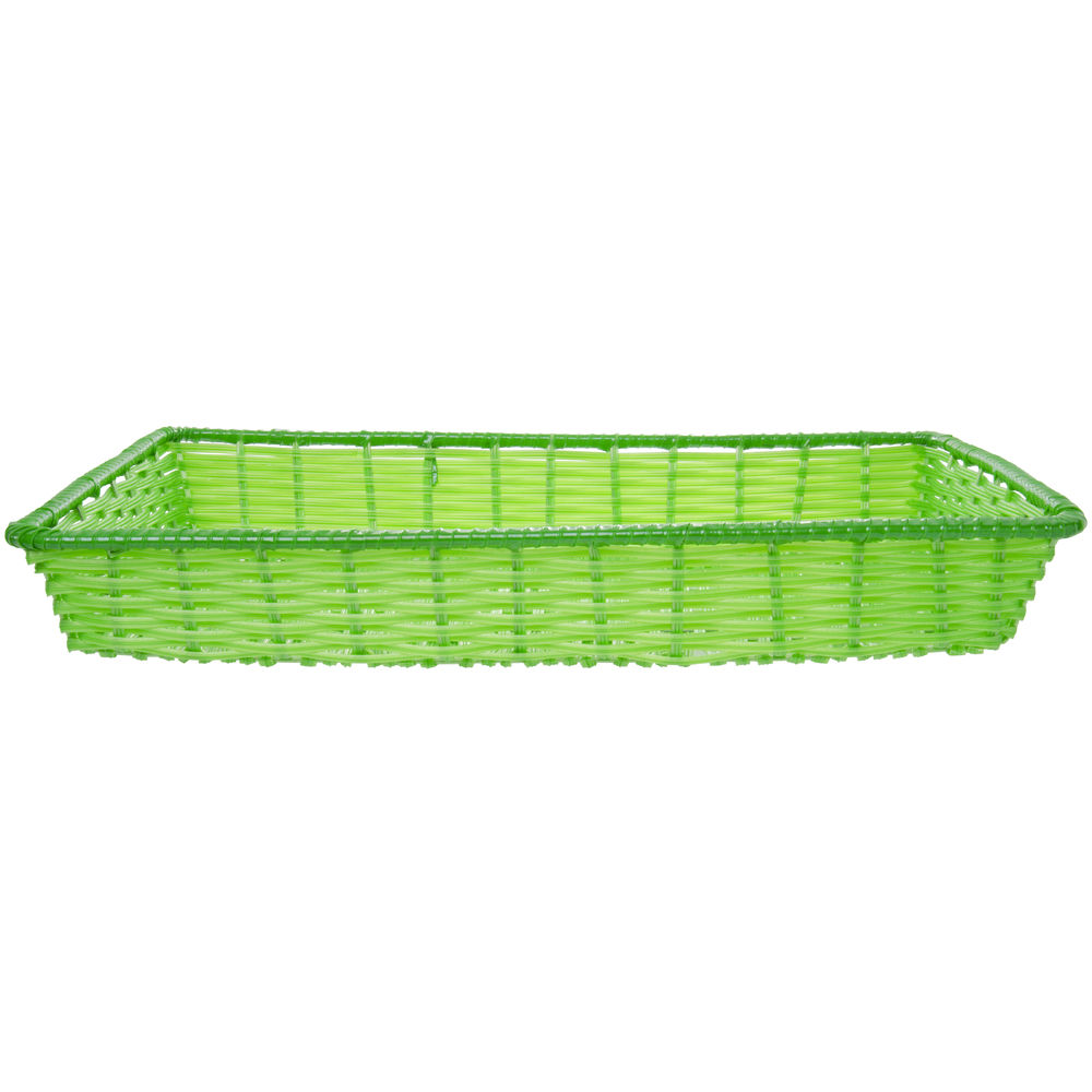 Green Tri-Cord Washable Wicker Display Basket 18"L x 26"W x 4"D