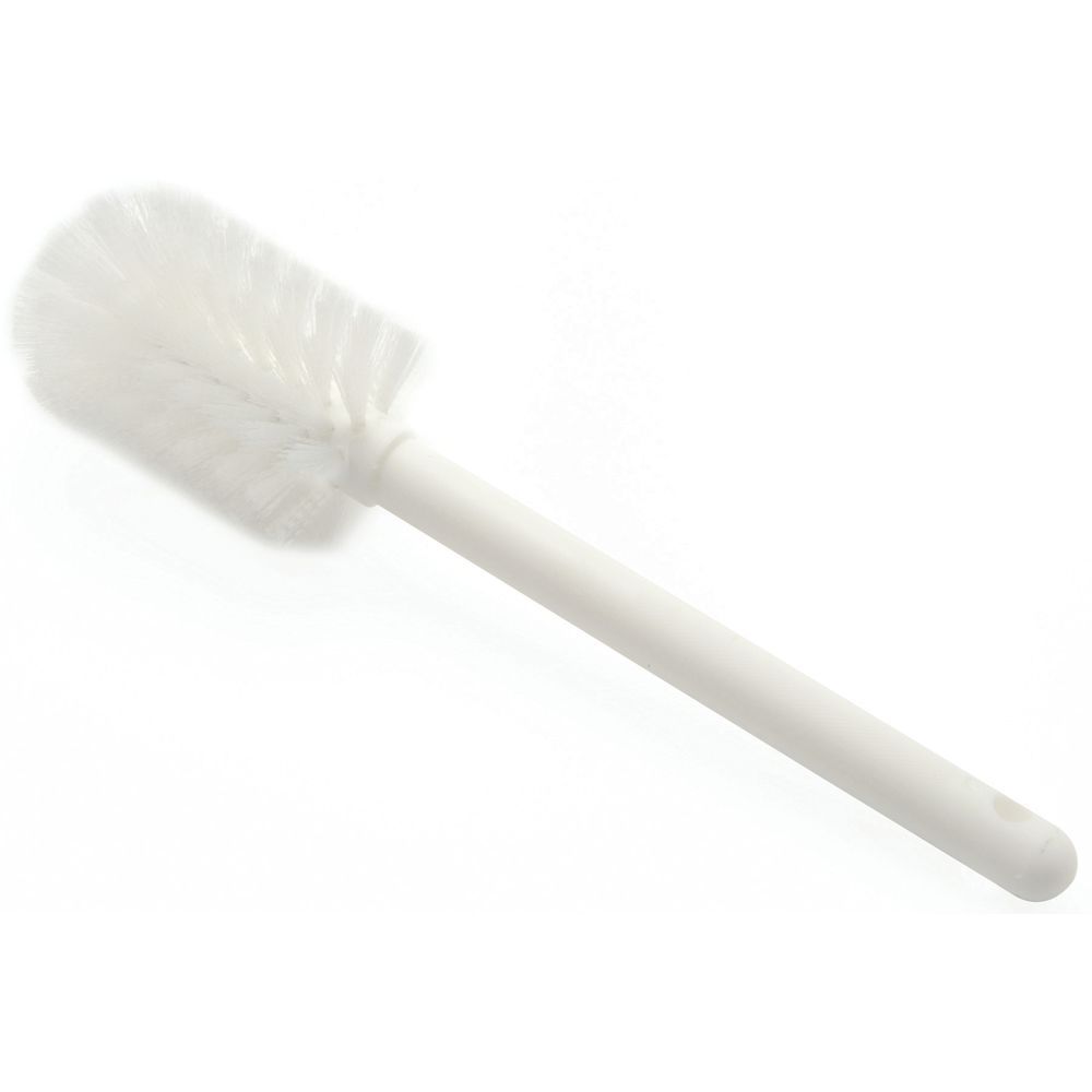 Carlisle White Plastic Scrub Brush With Blue Bristles - 8L