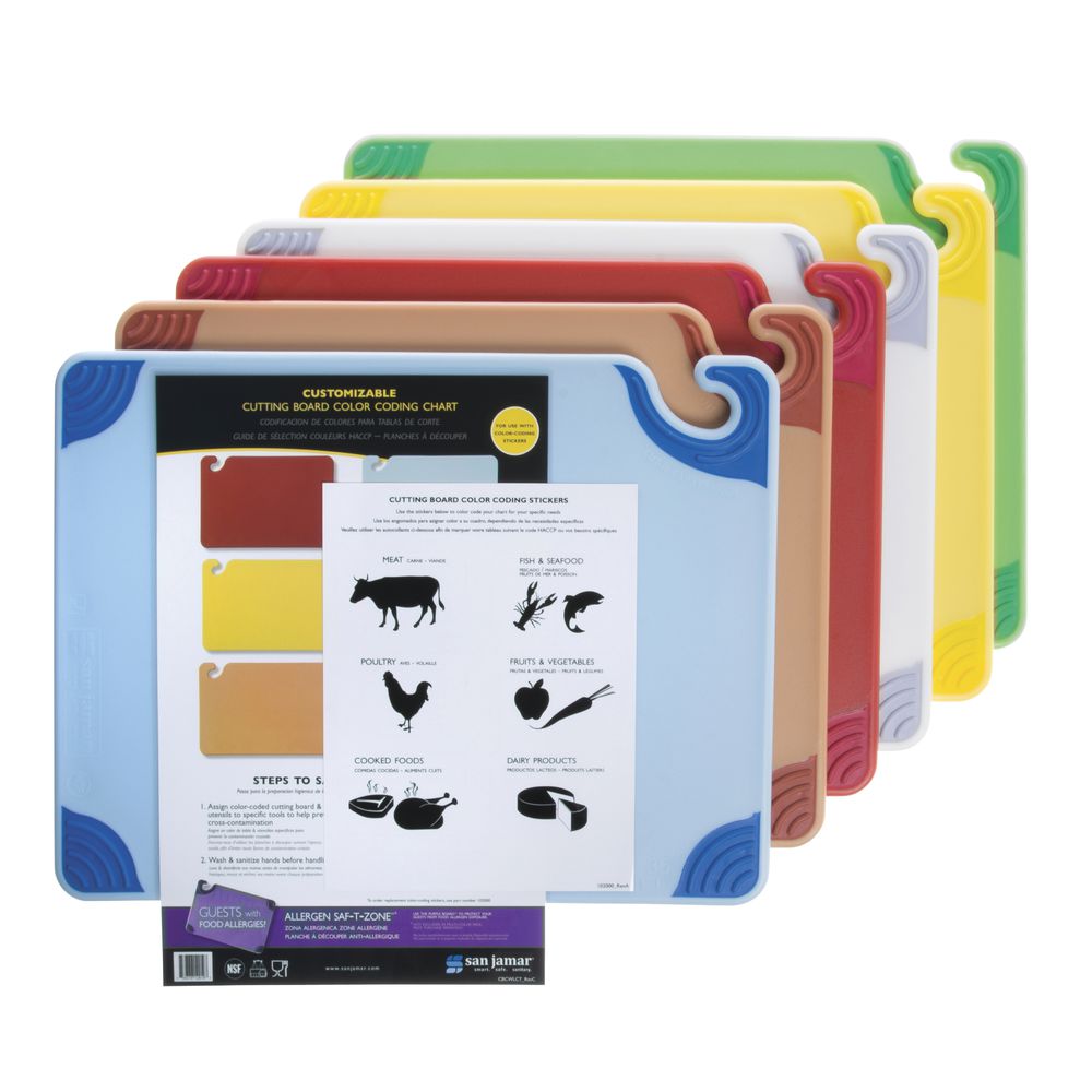 San Jamar CBM1622 Saf-T-Grip Board-Mate 22x16 White Cutting Board Mat