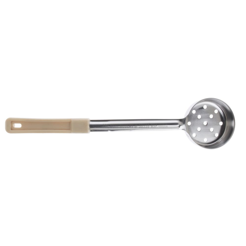 SPOON, PORTION, S/S, PERFORATED, 3 OZ, BEIGE, 
