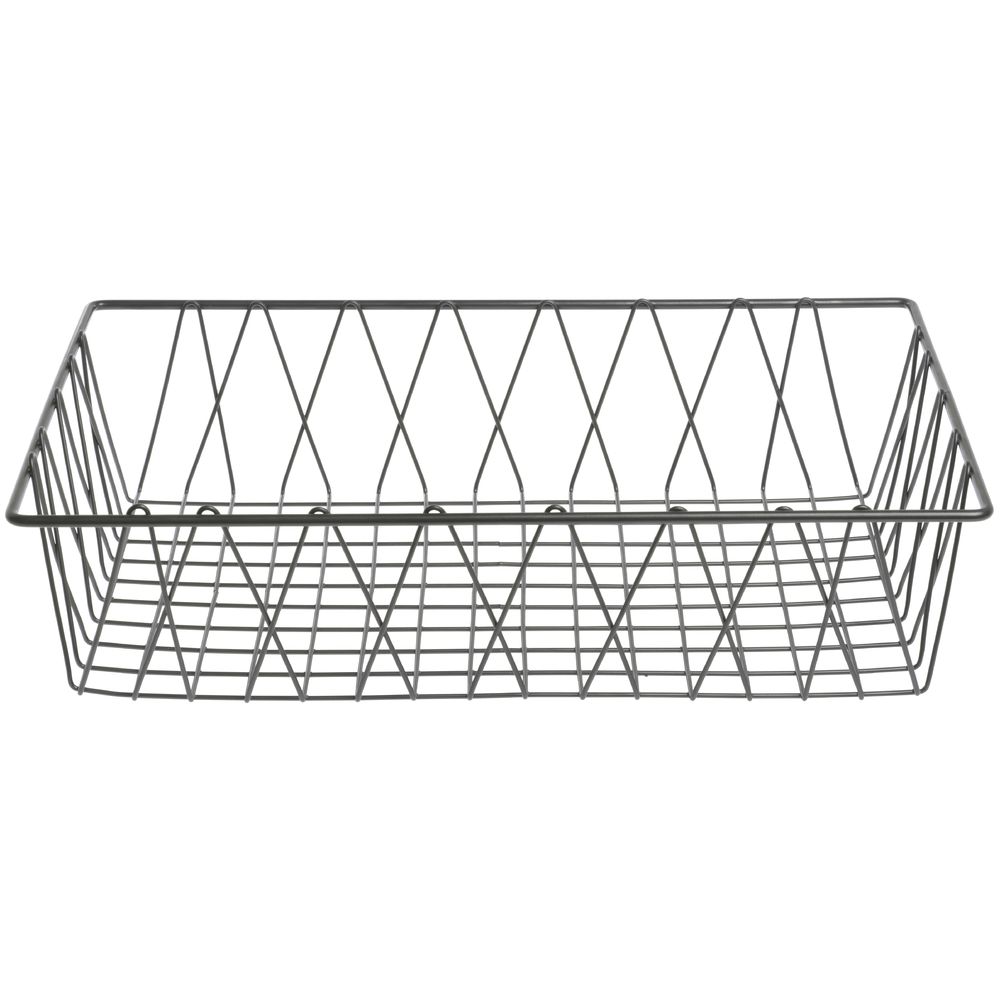Rectangular Black Wire Bagel Basket 14 5/16"L x 20 1/4"W x 6 1/8"H