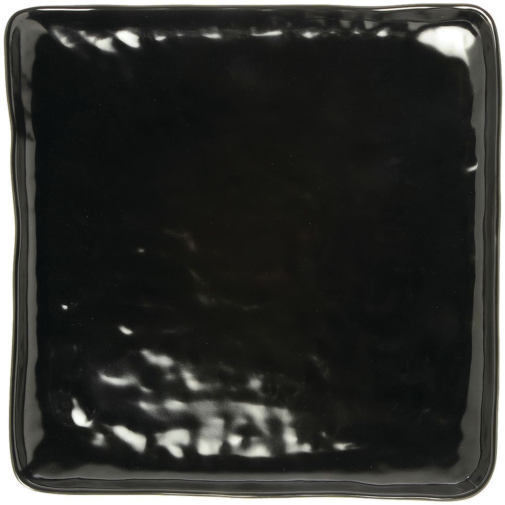 Textured Black Melamine Plate 14 x 14