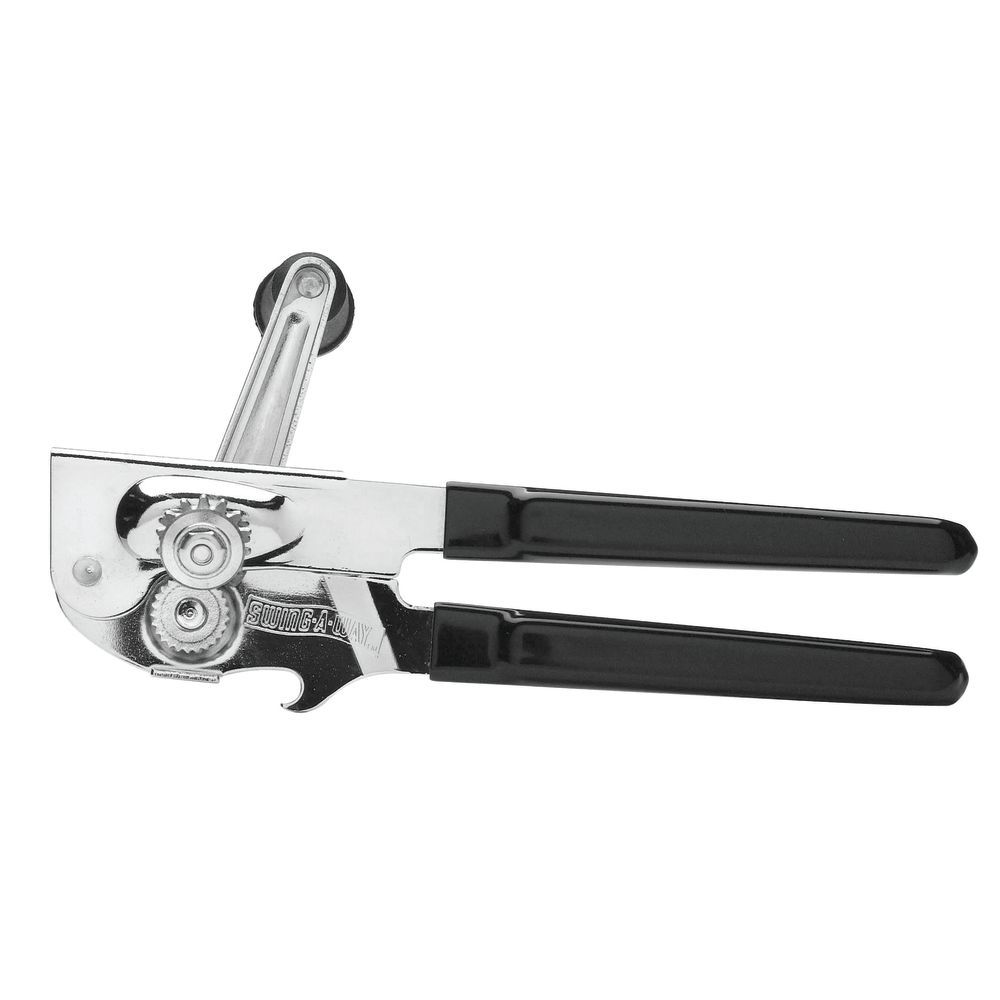 Focus Swing Style Steel Easy Crank Manual Can Opener with Black Handles -  10 1/2L x 4 1/2W x 4H