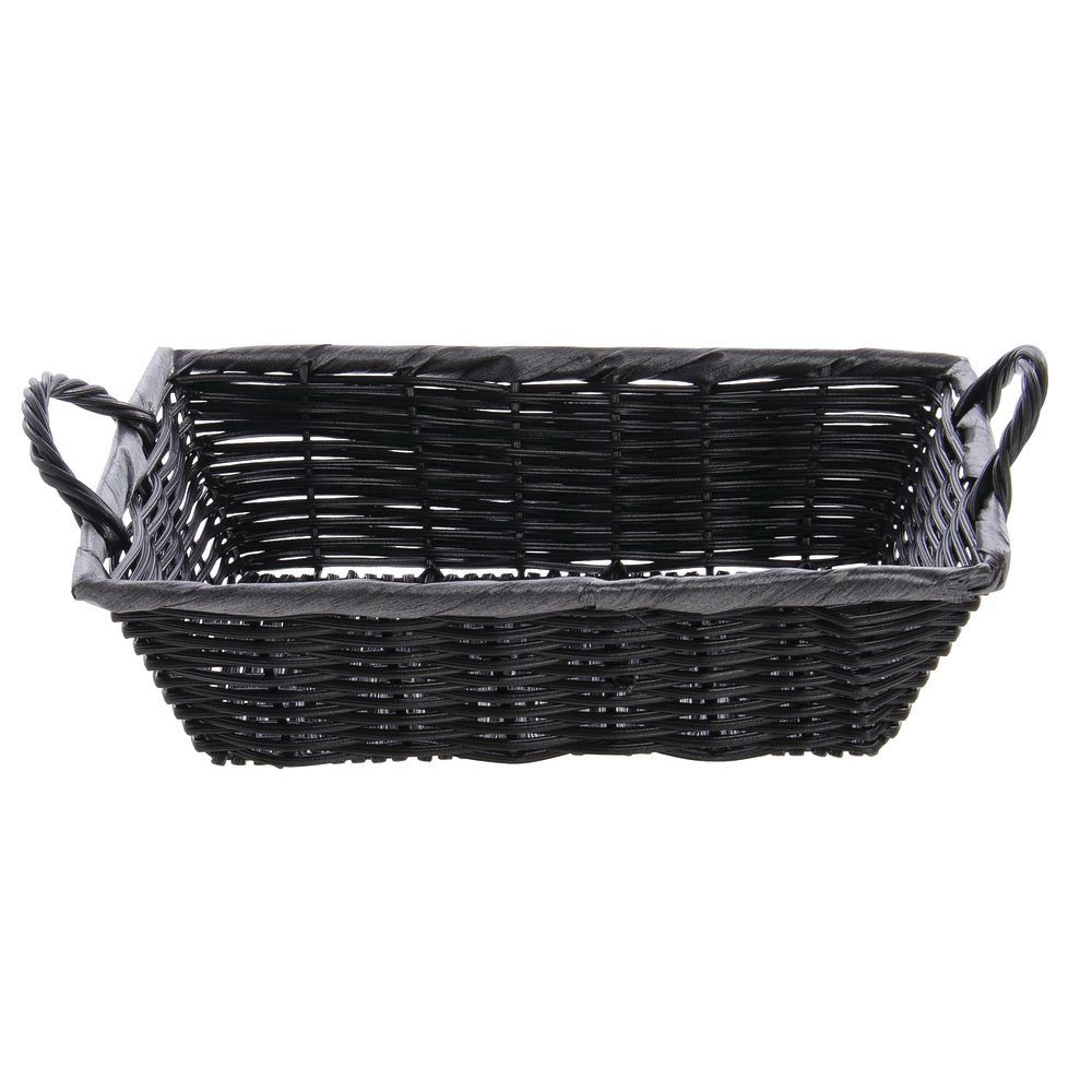 Basket with Handles Black Wicker 81 L x 11 W x 3 H 