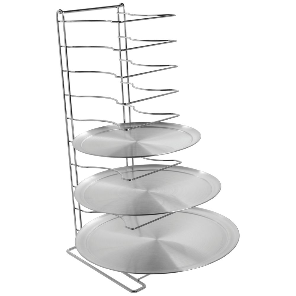 American Metalcraft Chrome Plated Steel 11Slot Pizza Pan Rack for 2 1/
