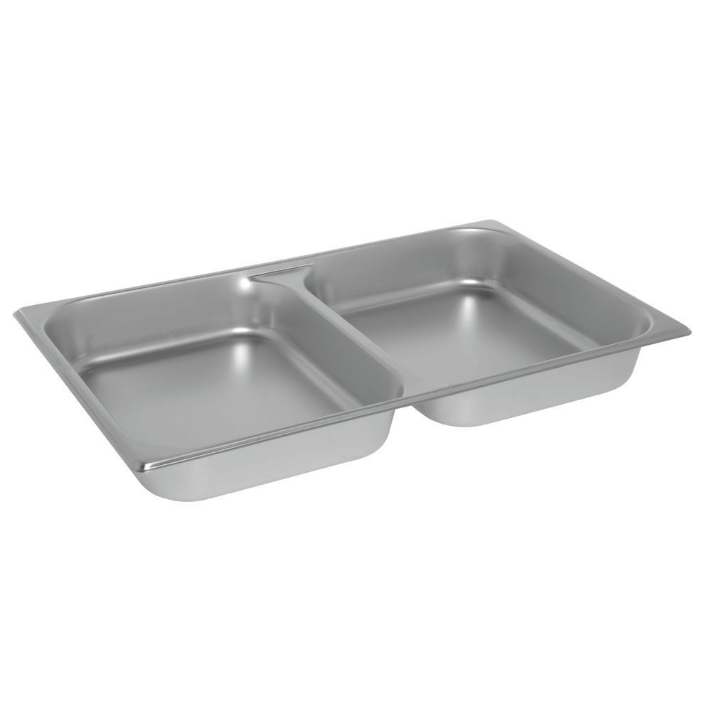 HUBERT® Full Size 22 Gauge Stainless Steel Divided Steam Table Pan - 2 1/2D