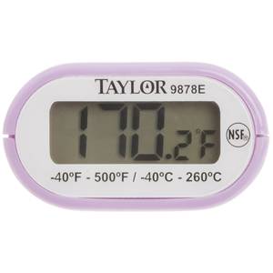 HUBERT® Black Plastic Digital Probe Pocket Thermistor Thermometer - 5L Stem