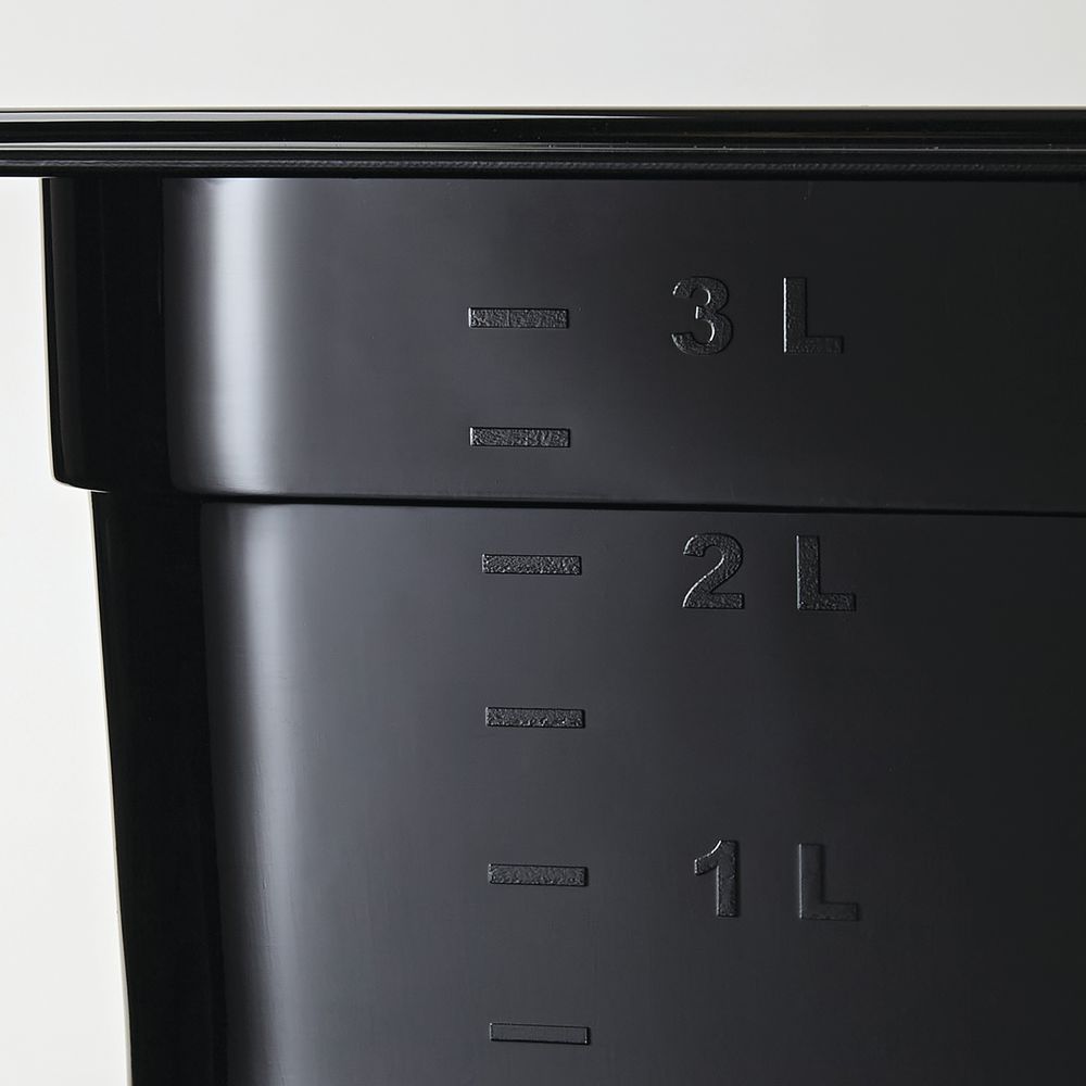 HUBERT® ThirdSize Polycarbonate Cold Food Pan, Black 12 4/5"L x 6 15