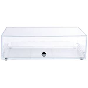 HUBERT Cerve Collection Black Pastry Display With Acrylic Case - 22.3"L X 14.9"W X 8.4"H Single Drawer