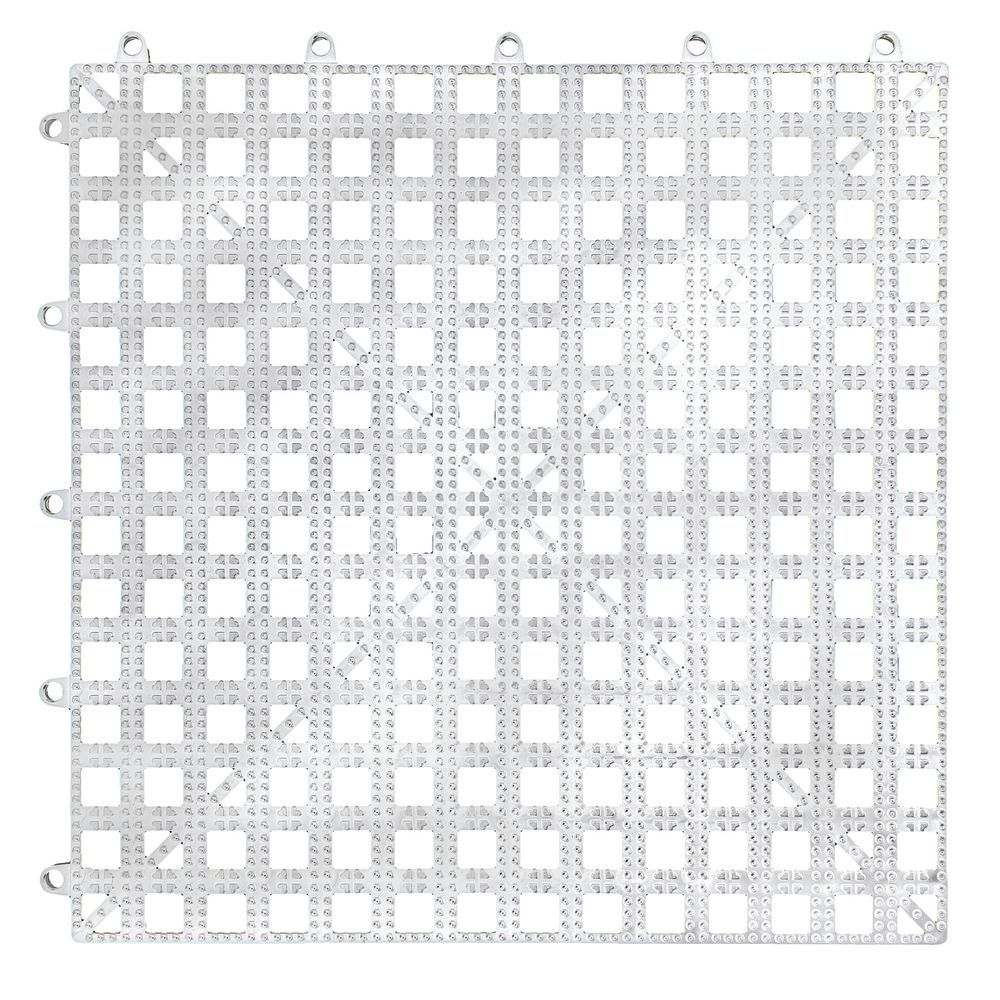 HUBERT® Interlocking White Polyethylene Bar Mat - 13L x 13W