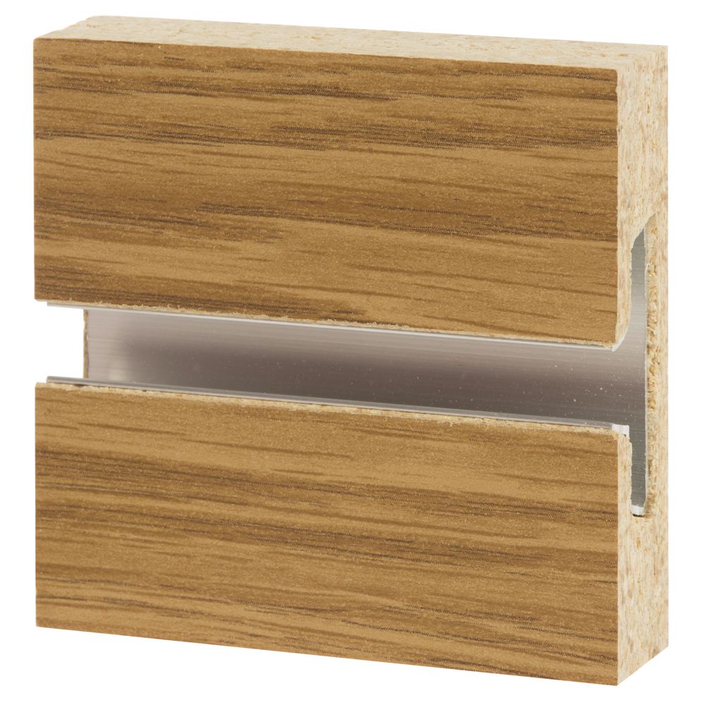 8' x 4' Oak Slatwall with Aluminum Inserts