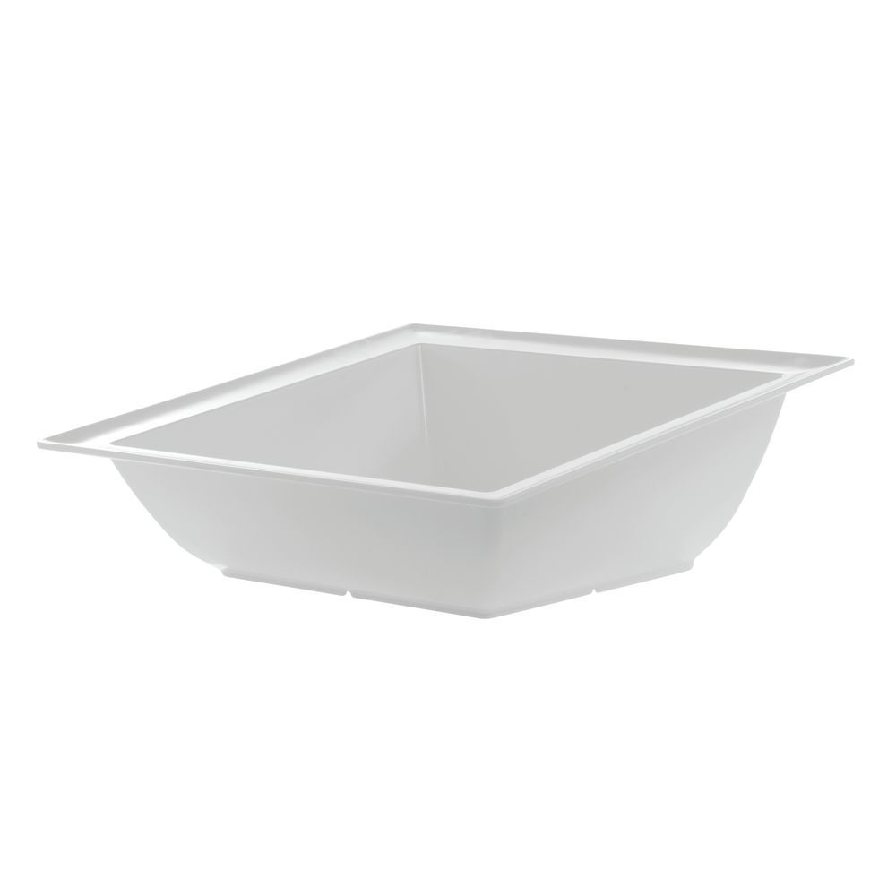 Dalebrook Angled Melamine Square Bowl in White 14 3/4"L x 3 3/4"H