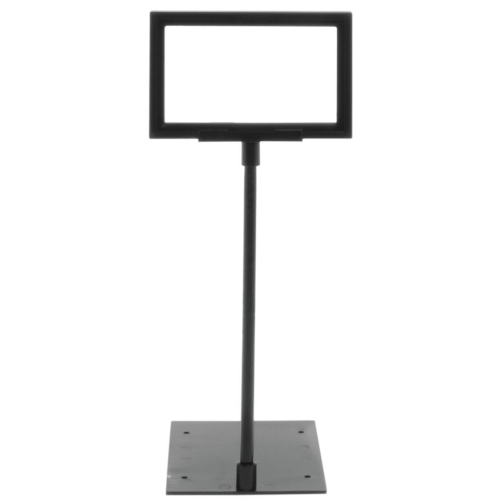 Black Plastic Sign Display Holders Shovel Base 4&#34; Stem For 3 1/2&#34;H x 5 1/2&#34;W Inserts