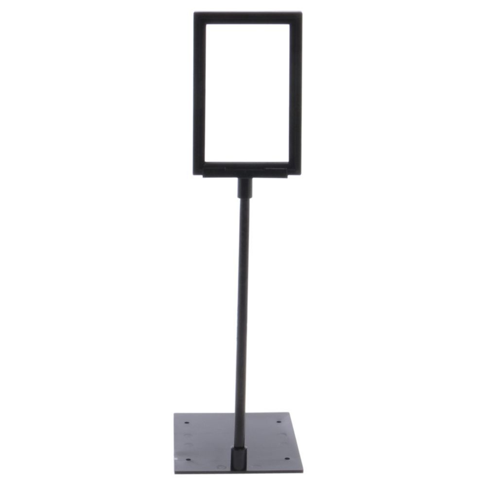 Black Plastic Sign Display Holders Shovel Base 4&#34; Stem For 3 1/2&#34;H x 5 1/2&#34;W Inserts