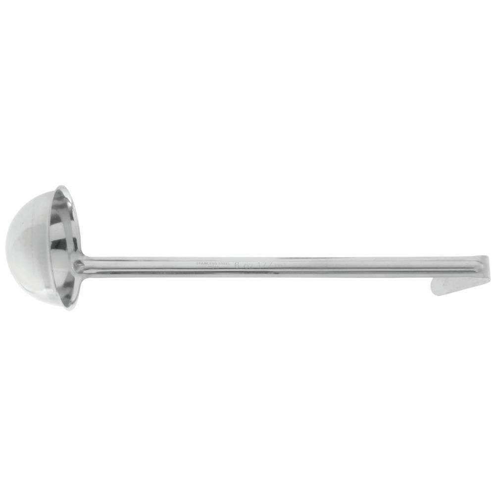 Stainless Steel Ladle has a Reinforced Handle for Extra Strength.