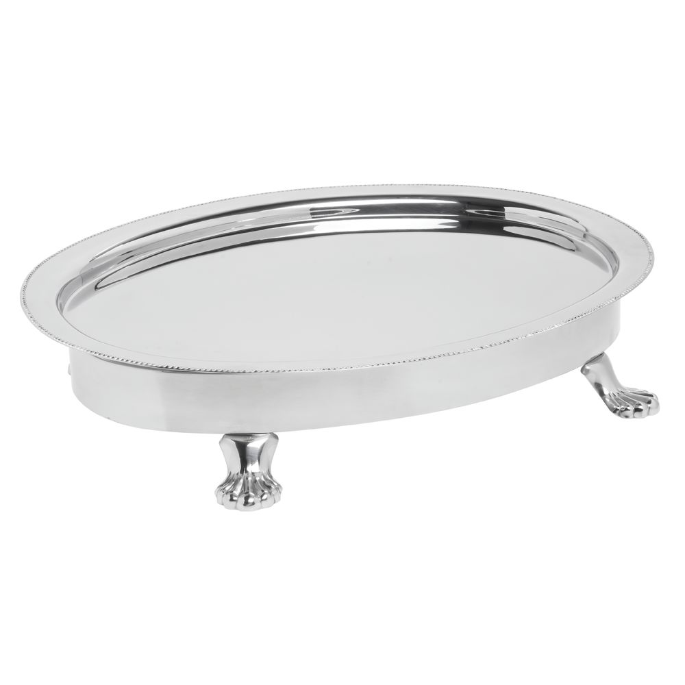 SERVICE TRAY STAND, OVAL, SS, 15.7" X 10.4"