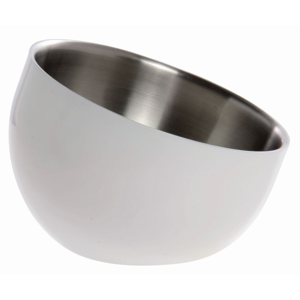 BOWL, DW, WHITE, INCLINE, 9.5X7X3.5, STAINLES