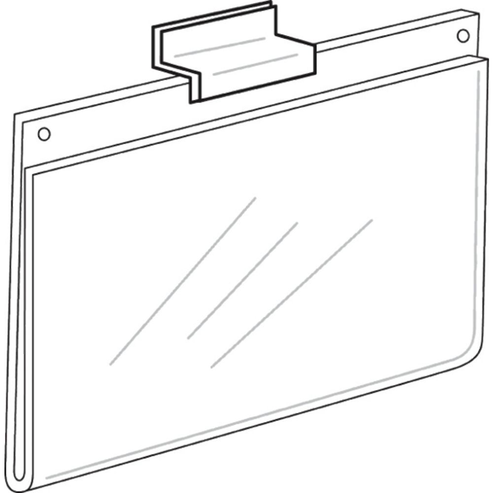 14" x 11" Acrylic Slatwall Sign Holder, Horizontal