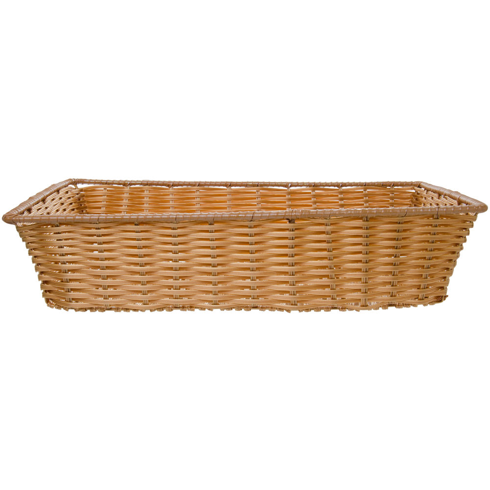 Tri-Cord Washable Wicker Serving Basket in Natural Color  18"L x 26"W x 6"H