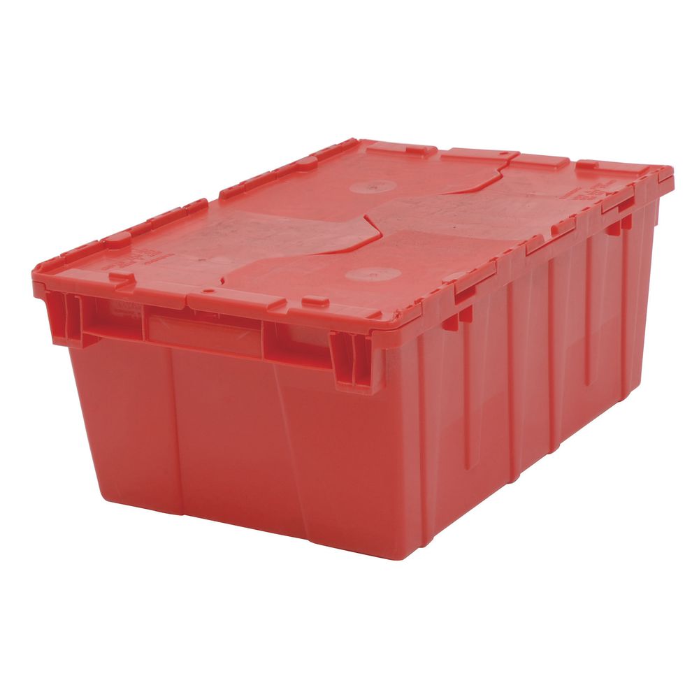 Orbis Red Plastic FliPak® Stack-N-Nest Storage Tote With Lid - 22L x 15W  x 13D