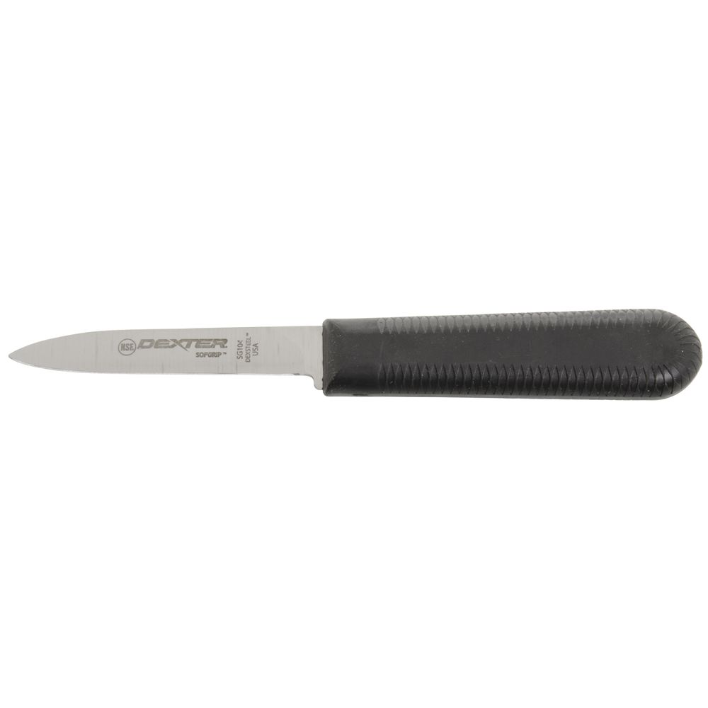 KNIFE, PARNG, COOK STYLE, SOFGRP, 3-1/4", BLA
