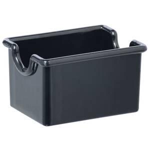 Sachet Holder Sugar Packet in Black with Non-Slip Rubber Feet Polycarbonate 