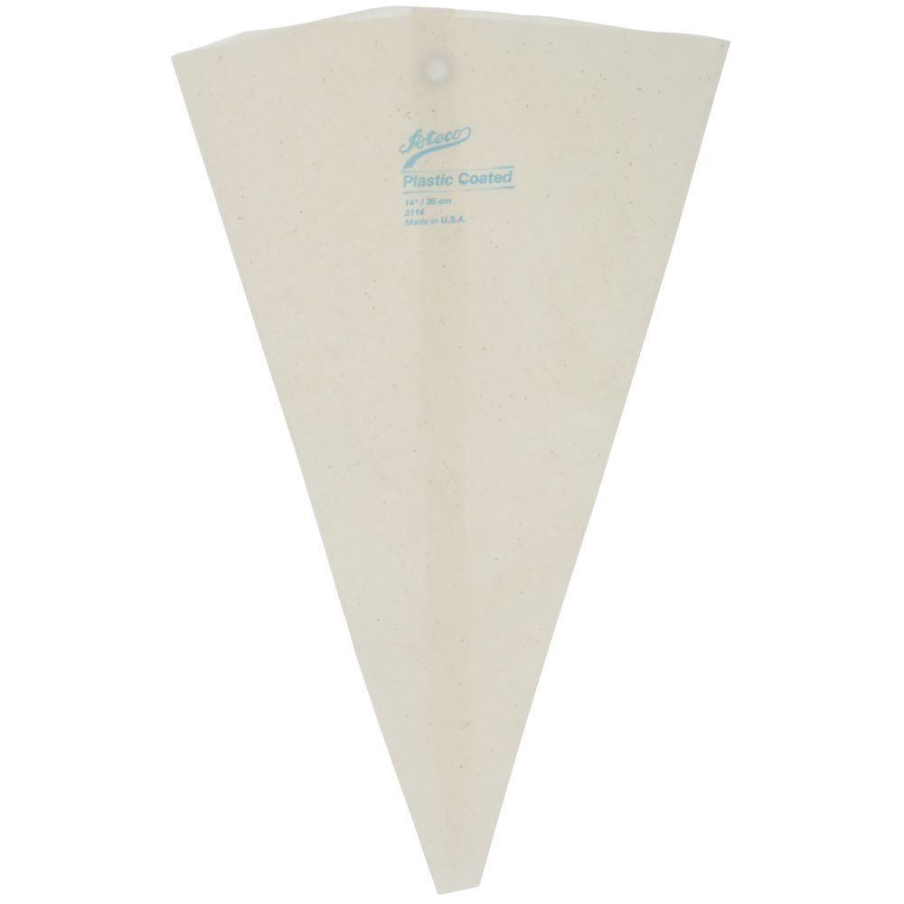 Ateco White Fabric Pastry Bag with Polyurethane Coating - 14