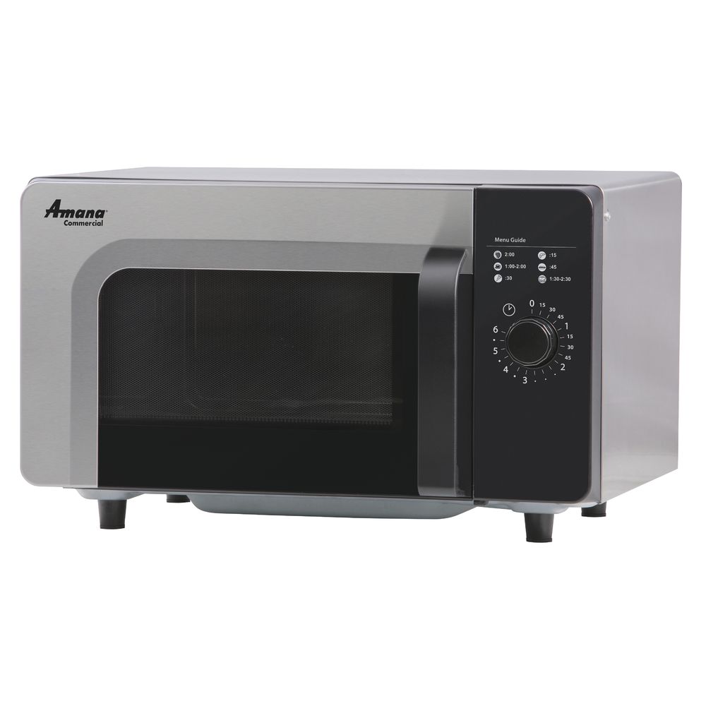 Amana® RMS10DSA 1000 Watt Low Volume Commercial Microwave With Dial